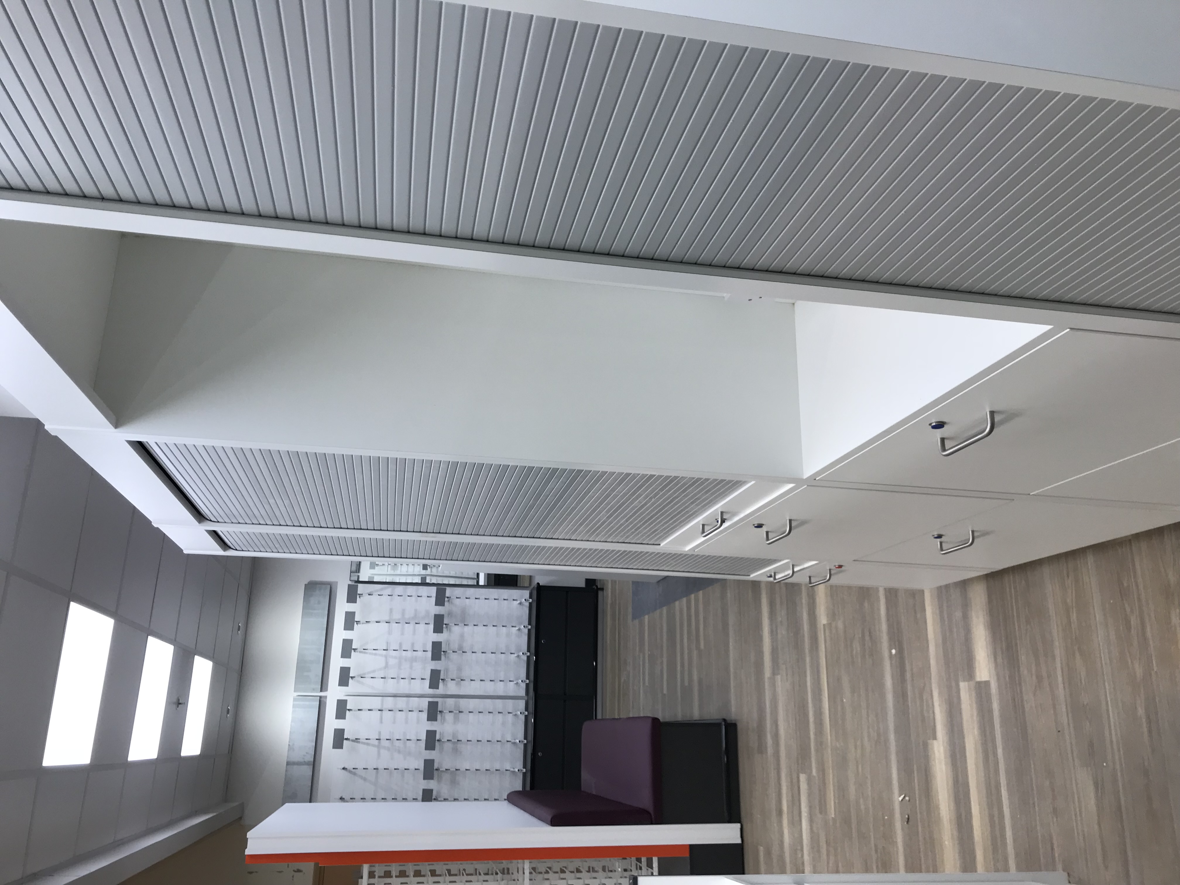 Clean retail storage cabinets after fit-out work