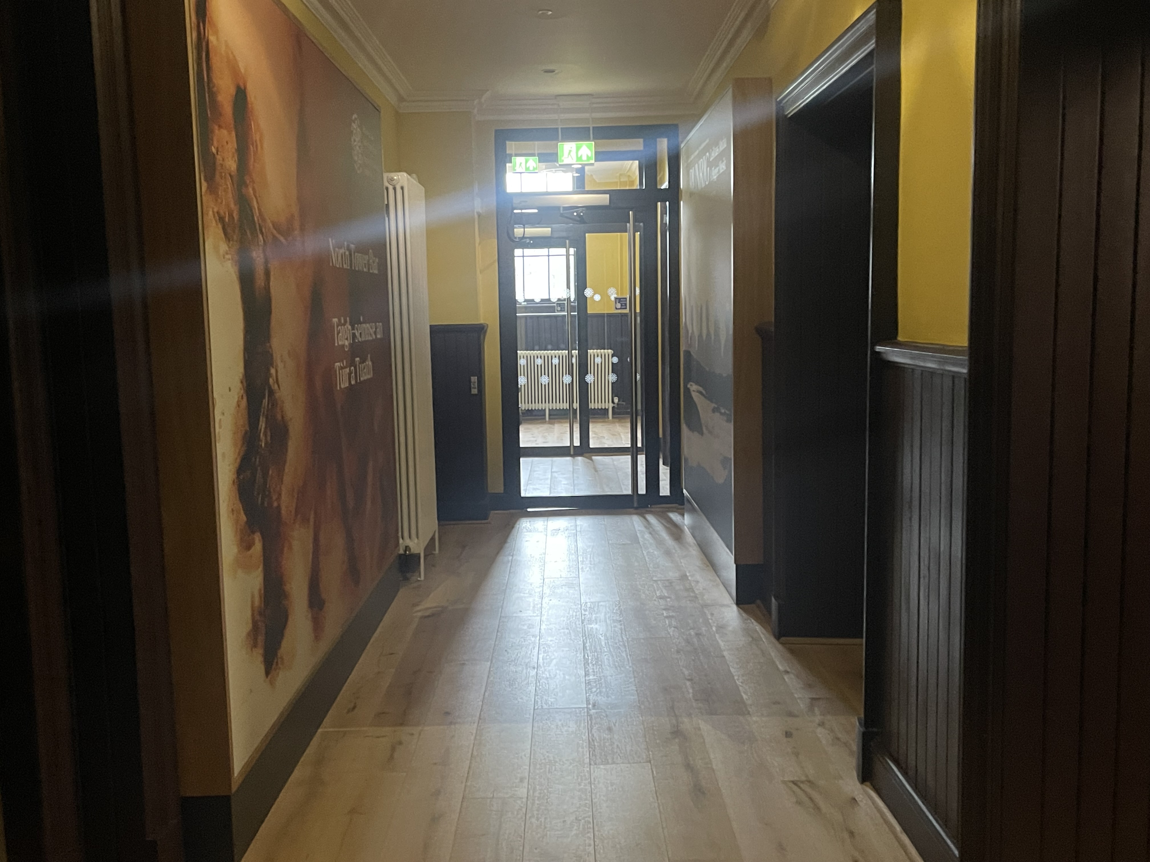 Visitor venue gallery corridor prepared for handover